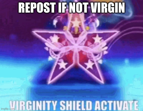 VIRGINITY SHIELD ACTIVATE | REPOST IF NOT VIRGIN | image tagged in virginity shield activate | made w/ Imgflip meme maker