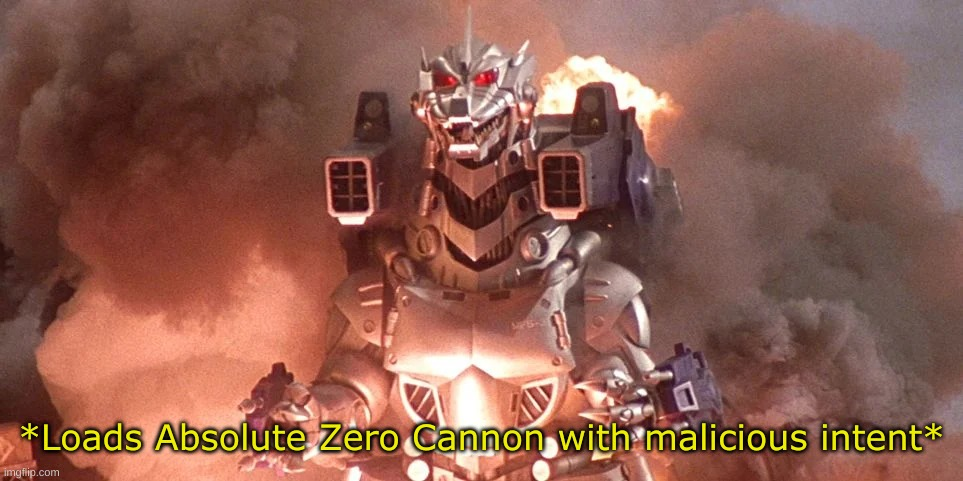 Loads Absolute Zero Cannon with malicious intent Kiryu Blank Meme Template