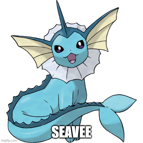Vaporeon Transparent | SEAVEE | image tagged in vaporeon transparent | made w/ Imgflip meme maker