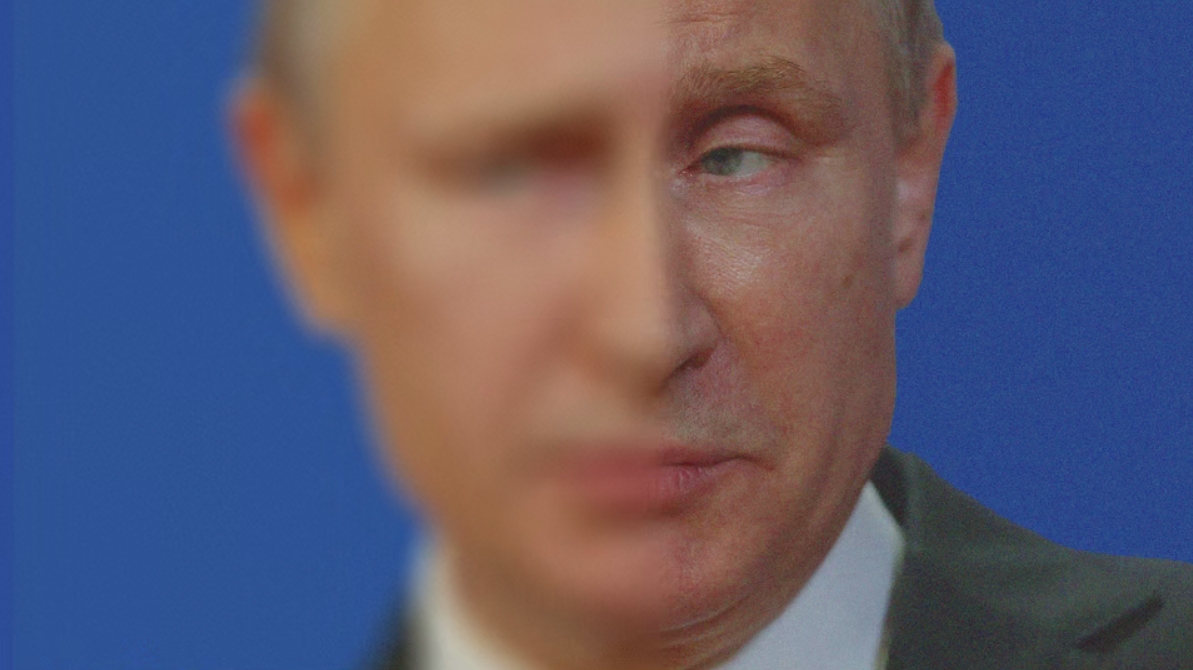 Putin blurry vision sick in the head Blank Meme Template