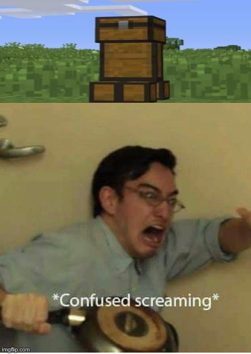 Creepchest | image tagged in confused screaming,cursed,minecraft,minecraft memes,why,oh god why | made w/ Imgflip meme maker