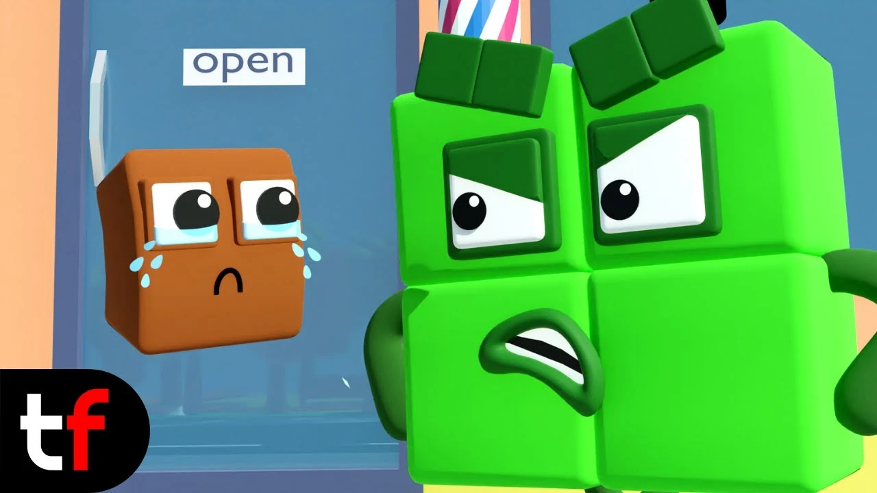 High Quality Four numberblocks angry Blank Meme Template