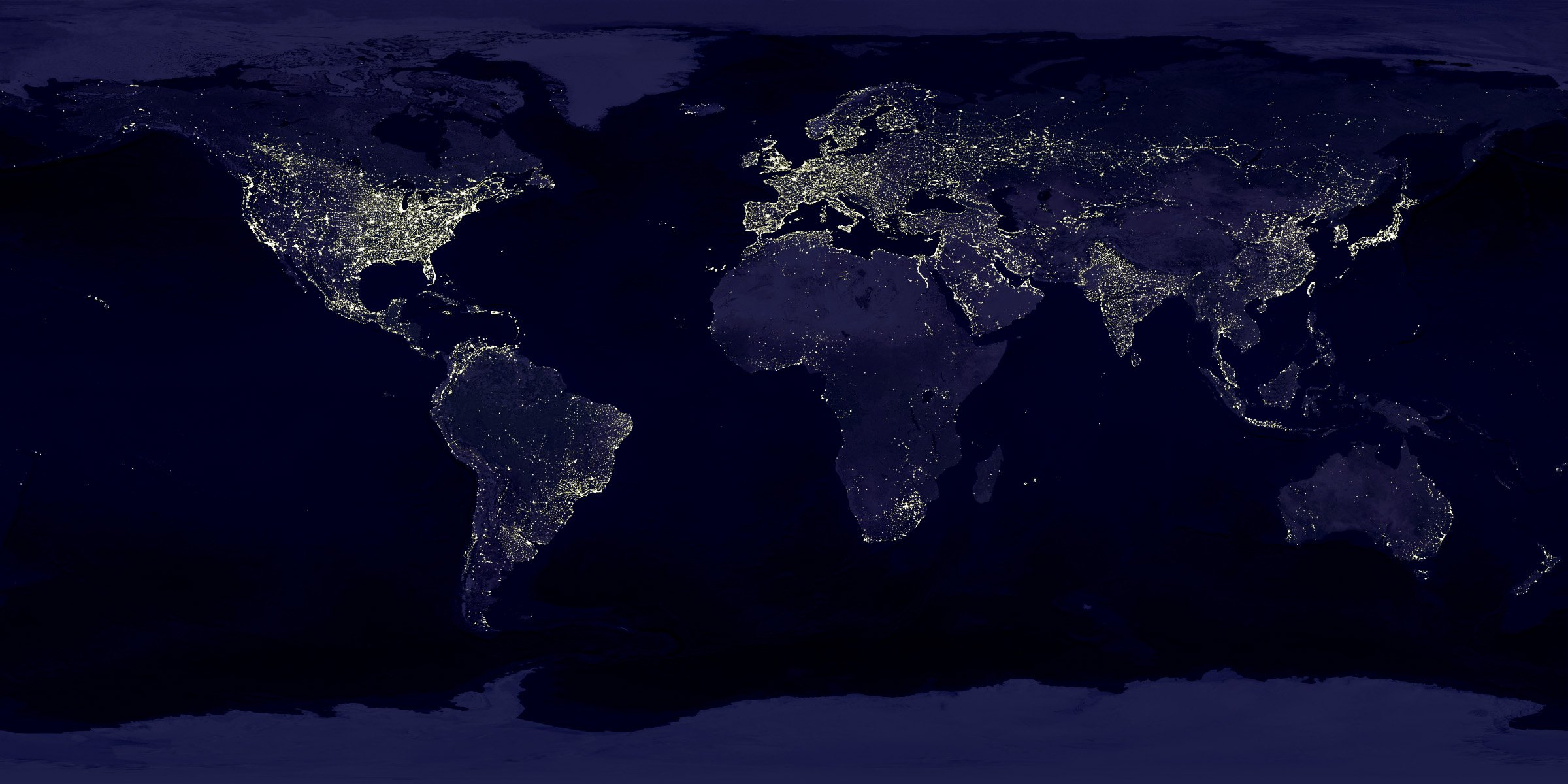 High Quality Earth at night Blank Meme Template