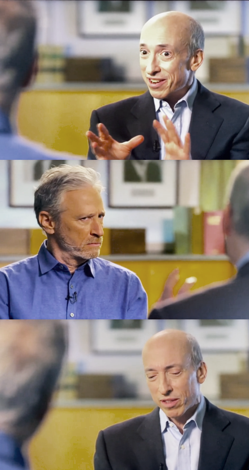 High Quality Jon Stewart vs Gary Gaslight Blank Meme Template