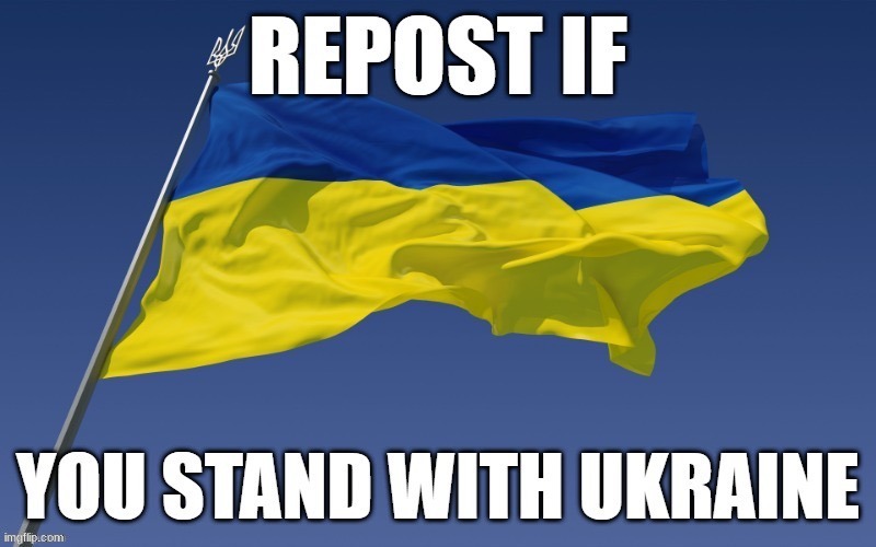 Support Ukraine (Co-owner note:I can't repost on my phone but...check my tagine. -Shadow) | image tagged in ukraine support | made w/ Imgflip meme maker