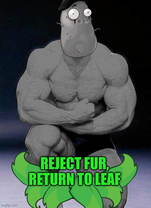 leafy imitator | REJECT FUR, RETURN TO LEAF | image tagged in furries suck | made w/ Imgflip meme maker