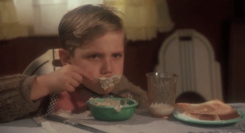 High Quality Kid Eating Oatmeal Blank Meme Template