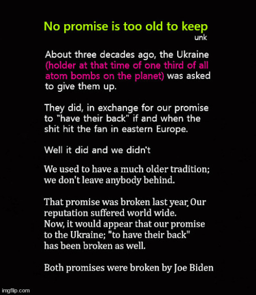 Dear Ukraine, we have your back. | image tagged in ukraine,biden | made w/ Imgflip meme maker