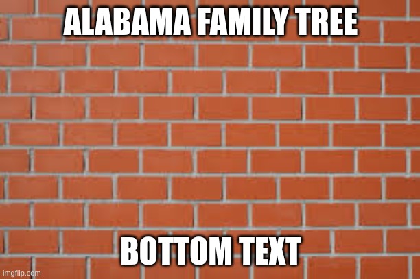 *casually vibing to heavy metal* | ALABAMA FAMILY TREE; BOTTOM TEXT | image tagged in brick wall,alabama,incest | made w/ Imgflip meme maker