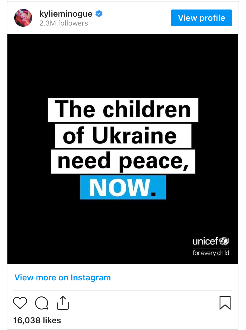 Kylie pro-Ukraine Blank Meme Template