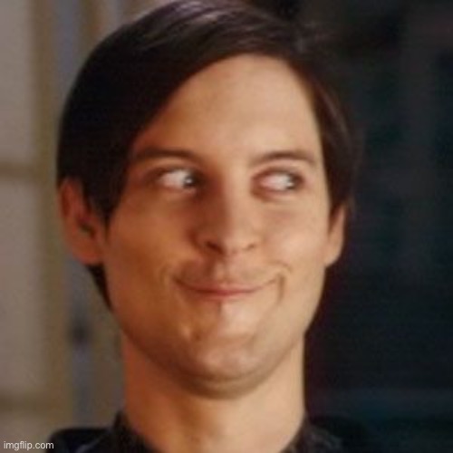 Tobey Maguire silly | image tagged in tobey maguire silly | made w/ Imgflip meme maker