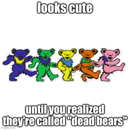 Dancin Bears | looks cute; until you realized they're called "dead bears" | image tagged in cursed | made w/ Imgflip meme maker