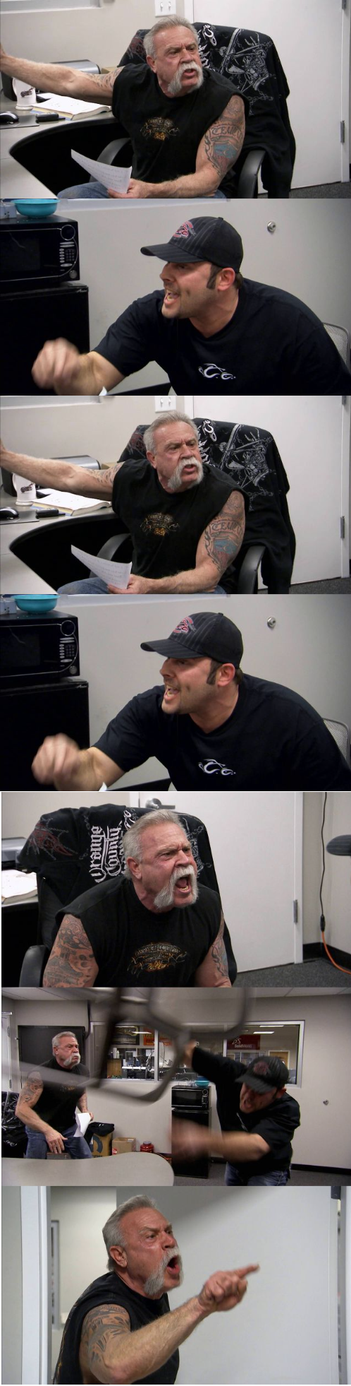 Orange County Choppers Argument Extended Blank Meme Template