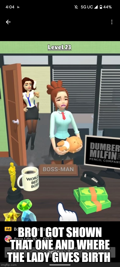 BRO I GOT SHOWN THAT ONE AND WHERE THE LADY GIVES BIRTH | made w/ Imgflip meme maker