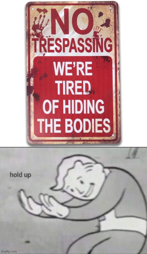 clever title | image tagged in fallout hold up | made w/ Imgflip meme maker