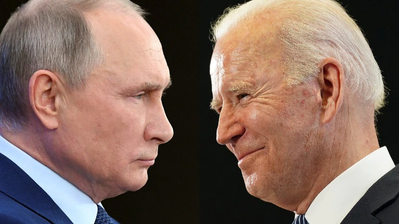 High Quality Putin vs Biden Blank Meme Template