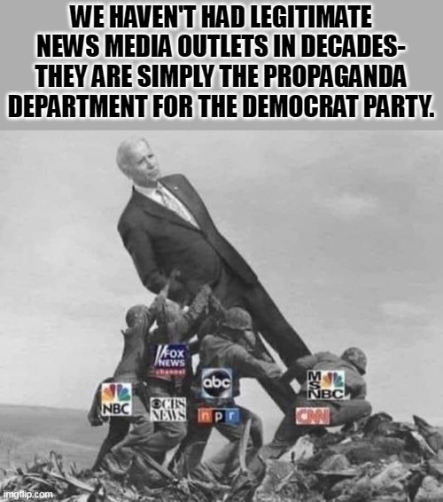 Imagine his approval ratings without all of this help! | WE HAVEN'T HAD LEGITIMATE NEWS MEDIA OUTLETS IN DECADES- THEY ARE SIMPLY THE PROPAGANDA DEPARTMENT FOR THE DEMOCRAT PARTY. | image tagged in creepy joe biden,loser,fraud,incompetence | made w/ Imgflip meme maker