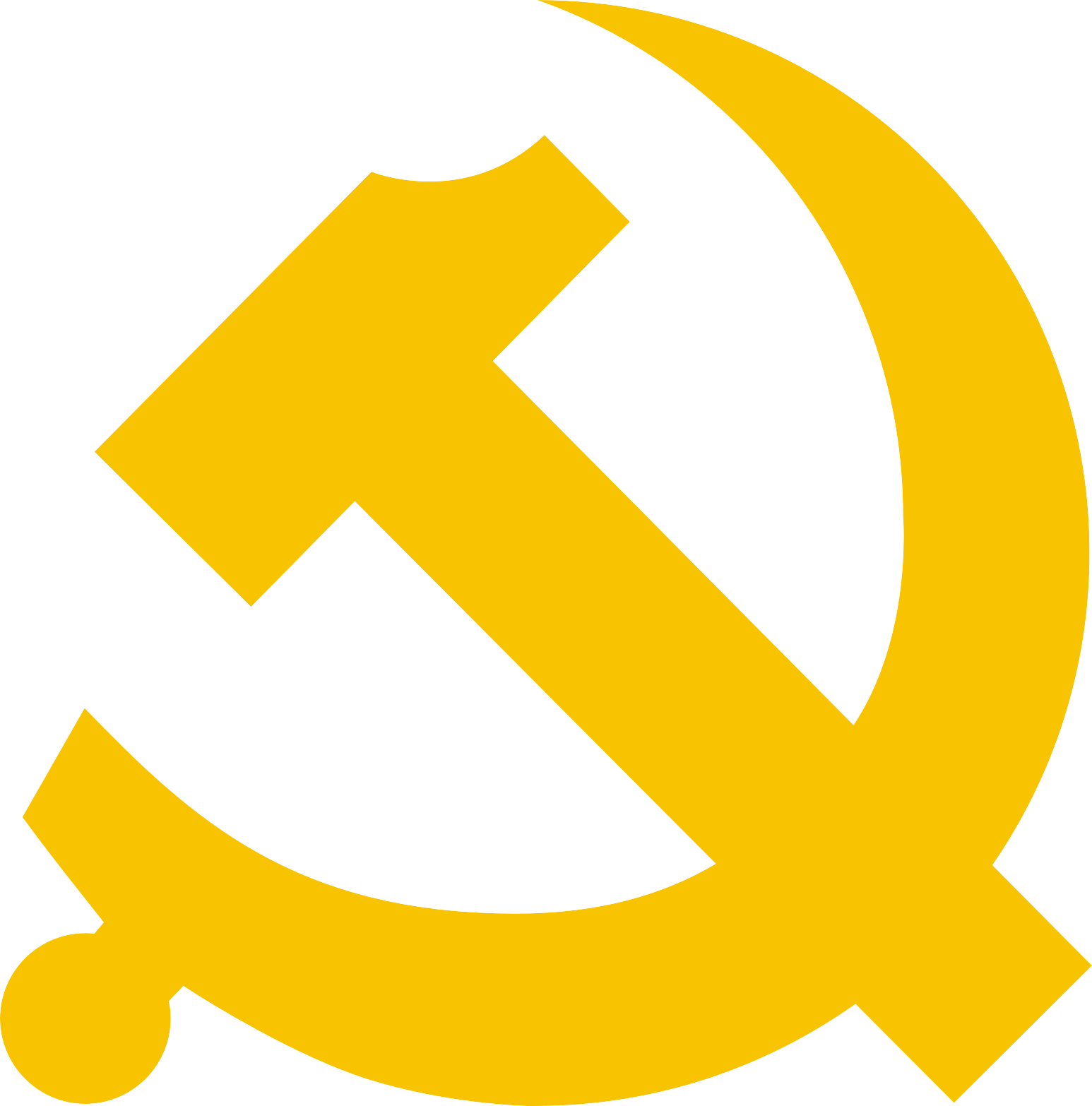 yellow hammer and sickle chinese communist party Blank Meme Template