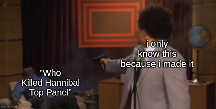 Who Killed Hannibal Top Panel | "Who Killed Hannibal Top Panel" i only know this because i made it | image tagged in who killed hannibal top panel | made w/ Imgflip meme maker
