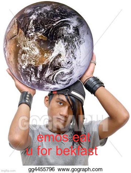 emo | emos eat u for bekfast | image tagged in emo | made w/ Imgflip meme maker