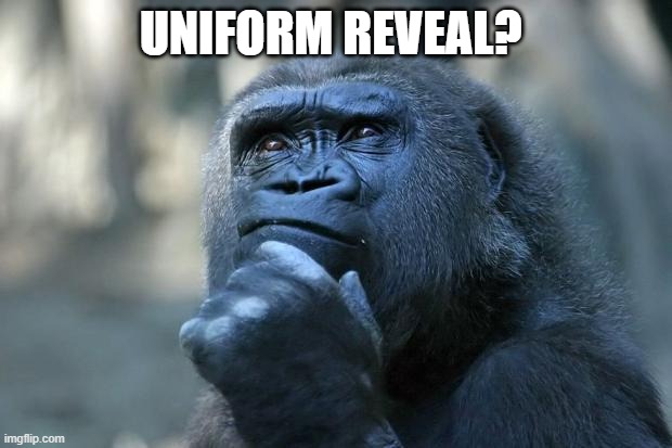 Should I?? | UNIFORM REVEAL? | image tagged in deep thoughts | made w/ Imgflip meme maker