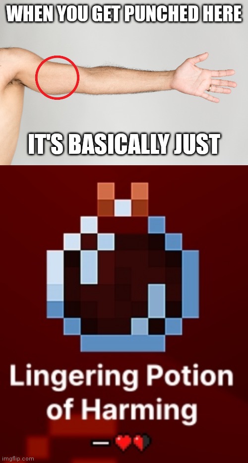 WHEN YOU GET PUNCHED HERE; IT'S BASICALLY JUST | made w/ Imgflip meme maker