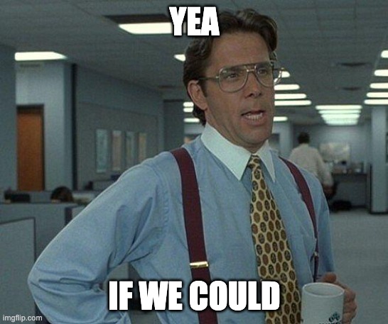 Yeah if you could  | YEA IF WE COULD | image tagged in yeah if you could | made w/ Imgflip meme maker