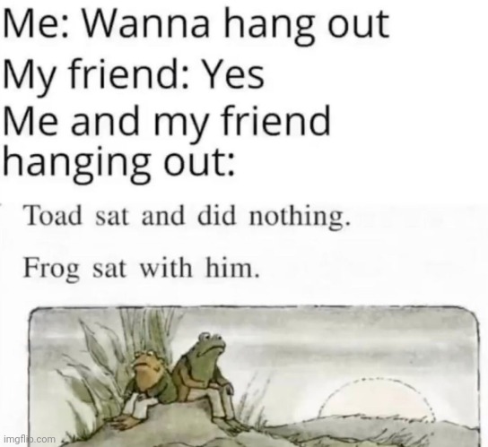 image tagged in friends,hanging out,toad,frog | made w/ Imgflip meme maker