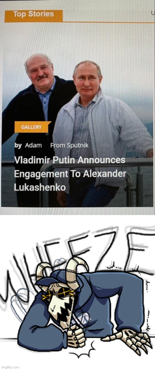 Anonymous is at it again XD | image tagged in tabi wheeze,sputnik,putin,lukashenko,hacked,funny | made w/ Imgflip meme maker