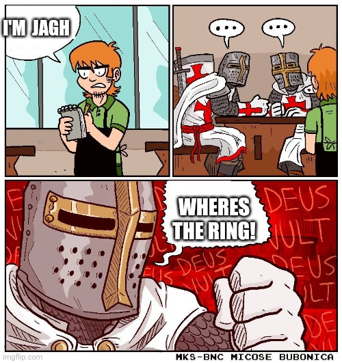 Elden Ring | I'M  JAGH; WHERES THE RING! | image tagged in elden ring bar | made w/ Imgflip meme maker