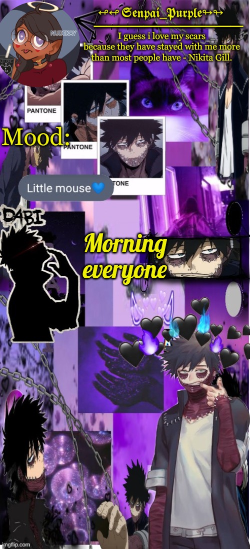 Dabi Temp :D | Morning everyone | image tagged in dabi temp d | made w/ Imgflip meme maker