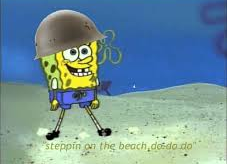 Steppin on the beach Blank Meme Template