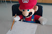 High Quality Mario writing facts Blank Meme Template