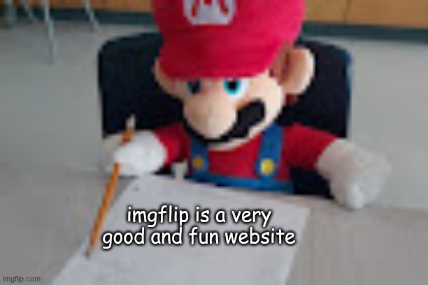 Mario writing facts | imgflip is a very good and fun website | image tagged in mario writing facts | made w/ Imgflip meme maker