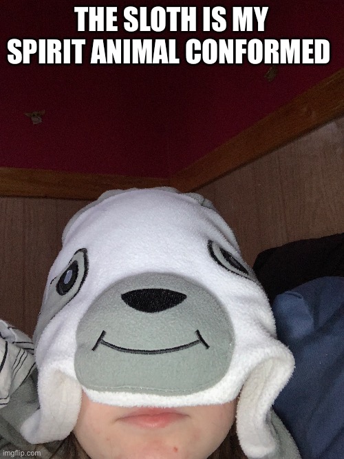S l o t h | THE SLOTH IS MY SPIRIT ANIMAL CONFORMED | made w/ Imgflip meme maker