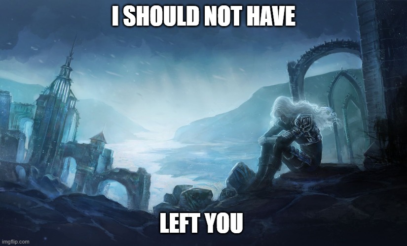 Regret hurts the most | I SHOULD NOT HAVE; LEFT YOU | image tagged in sad but true | made w/ Imgflip meme maker