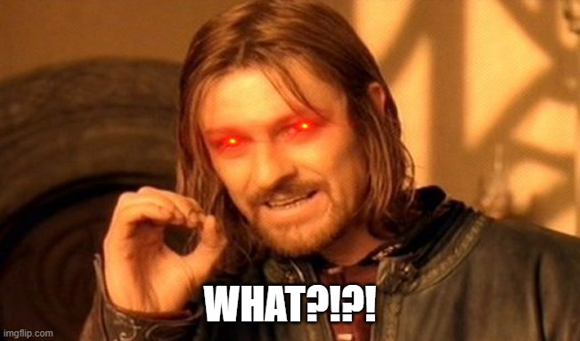 One Does Not Simply Meme | WHAT?!?! | image tagged in memes,one does not simply | made w/ Imgflip meme maker