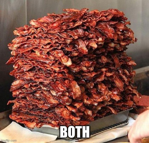bacon | BOTH | image tagged in bacon | made w/ Imgflip meme maker