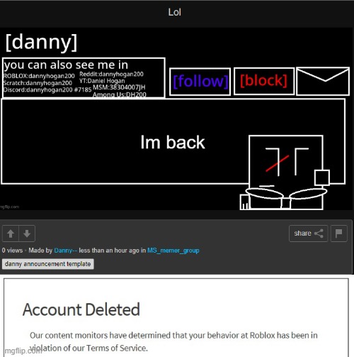 image tagged in banned from roblox | made w/ Imgflip meme maker