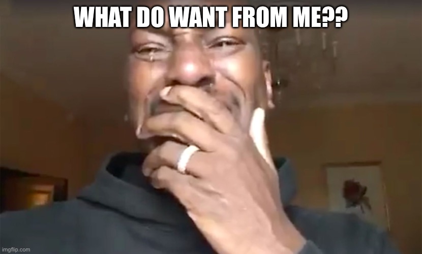 Tyrese - What more do you want from me | WHAT DO WANT FROM ME?? | image tagged in tyrese - what more do you want from me | made w/ Imgflip meme maker