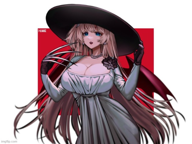 Hime Dimitrescu | image tagged in resident evil,vtuber | made w/ Imgflip meme maker