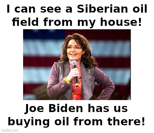 Sarah Palin: Drill, Baby, Drill! | image tagged in sarah palin,alaska,oil,biden,clueless,siberia | made w/ Imgflip meme maker