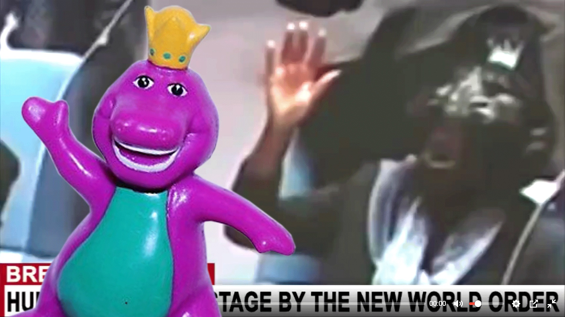 Barney in Blackface Blank Meme Template