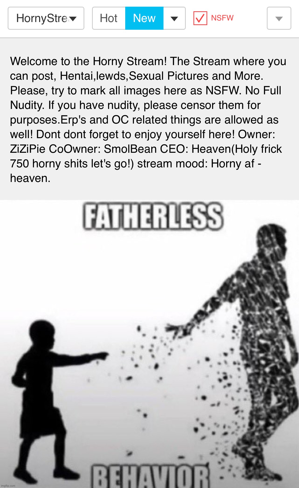 image tagged in fatherless behavior | made w/ Imgflip meme maker