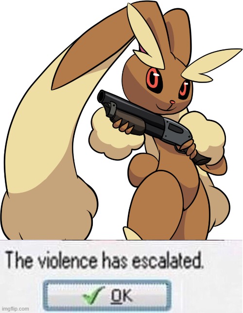 0_0 | image tagged in lopunny with a shotgun | made w/ Imgflip meme maker
