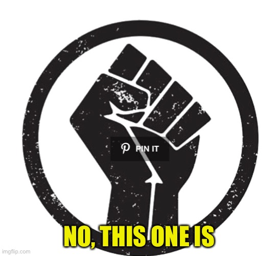 BLM Fist | NO, THIS ONE IS | image tagged in blm fist | made w/ Imgflip meme maker