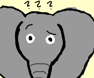 Republican elephant trying to think and failing Blank Meme Template