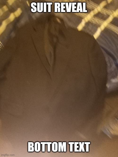 4 upvotes and I'll post in furries stream | SUIT REVEAL; BOTTOM TEXT | made w/ Imgflip meme maker