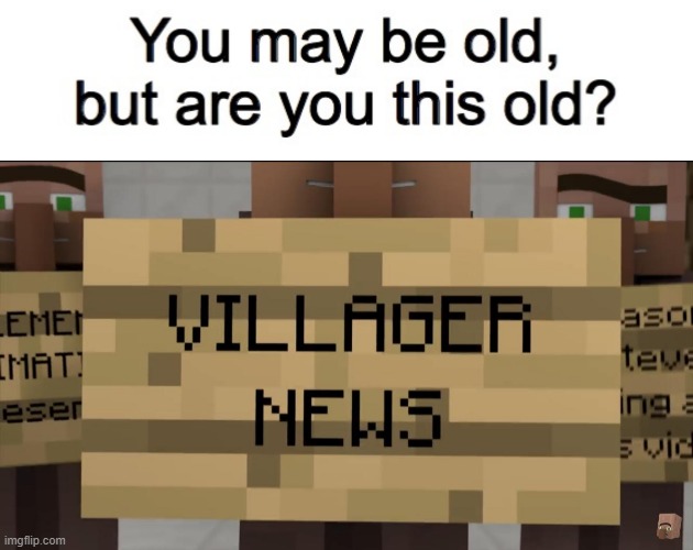 i fliping love villager news ever since when i was like 6 | image tagged in you may be old but are you this old | made w/ Imgflip meme maker