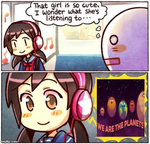 This song is amazing here is the link for it: https://www.youtube.com/watch?v=dQw4w9WgXcQ | image tagged in that girl is so cute i wonder what she s listening to | made w/ Imgflip meme maker